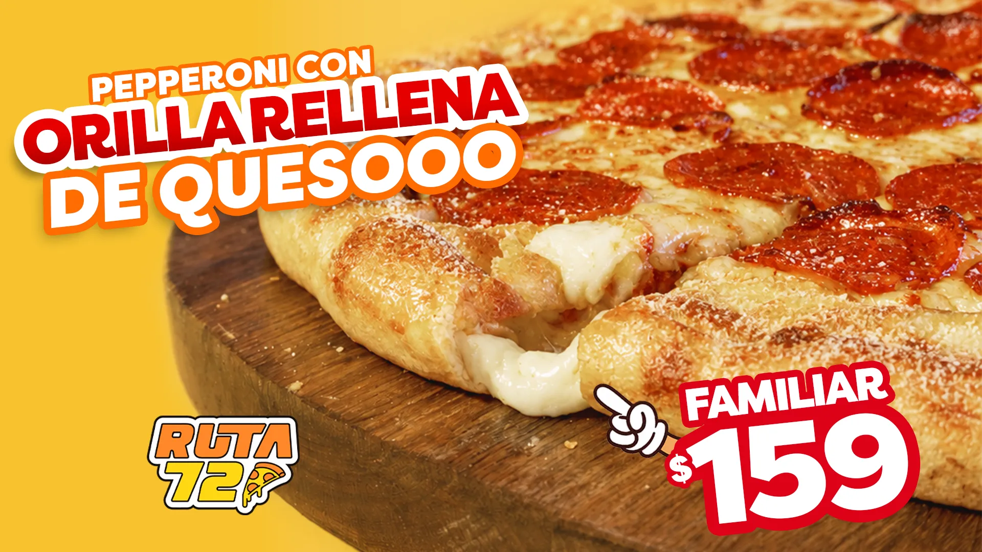 Familiar pepperoni con orilla rellena