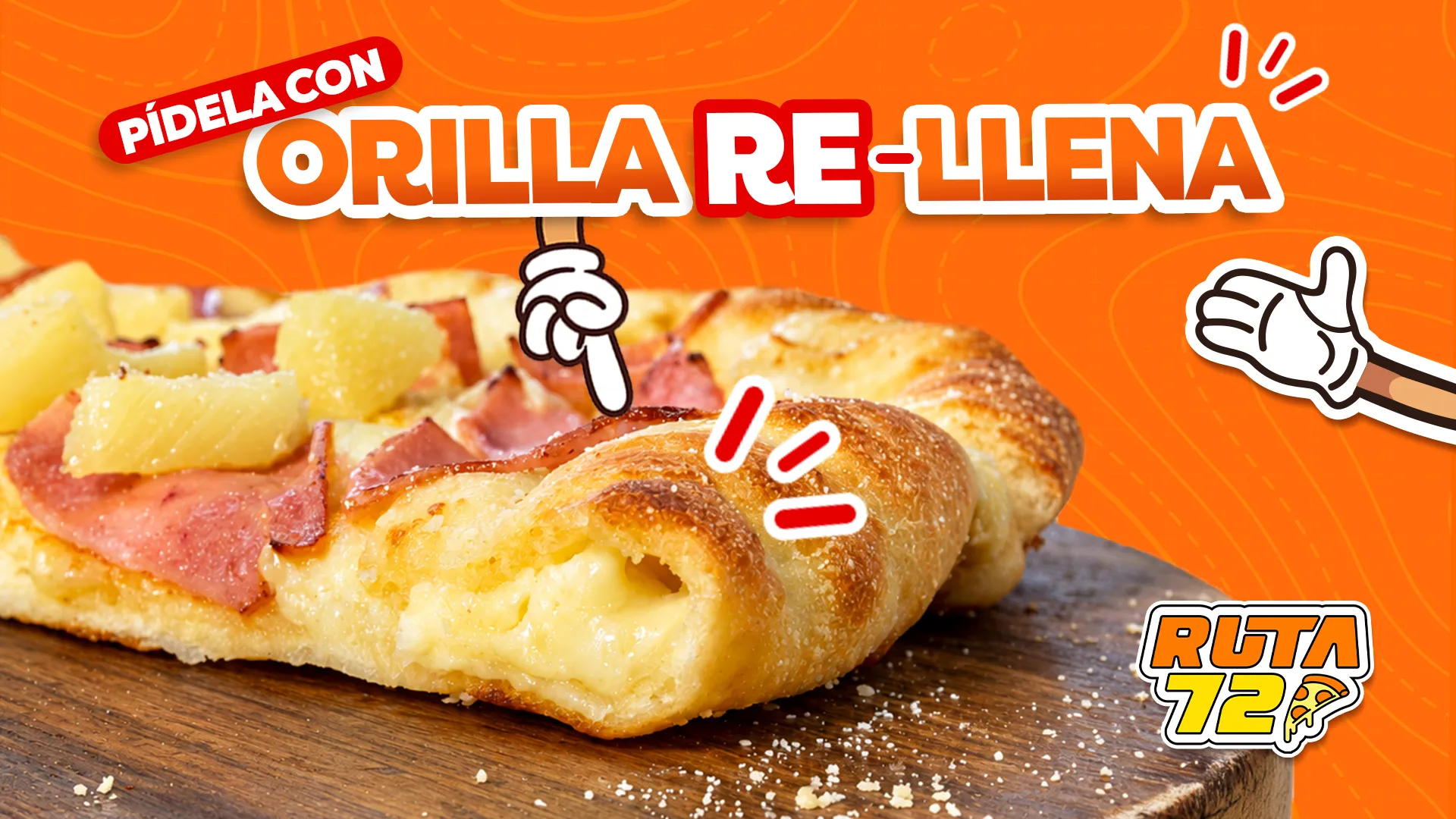 Orilla rellena de queso